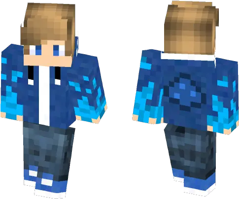 Download Double Blue Flame Minecraft Skin For Free Anime Boy Minecraft Skin Png Blue Flame Transparent