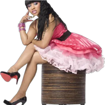 Nicki Minaj Fake Nicki Minaj Black And Pink Dress Png Nicki Minaj Transparent