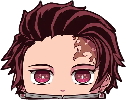 Three Ratels A579 3d Cartoon Car Sticker For Nezuko Kamado Kimetsu No Yaiba Head Sticker Png Nezuko Icon