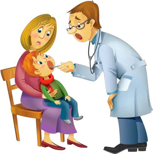 Download Doctor Kids Png And Clipart Child And Doctor Cartoon Child And Doctor Doctor Clipart Png