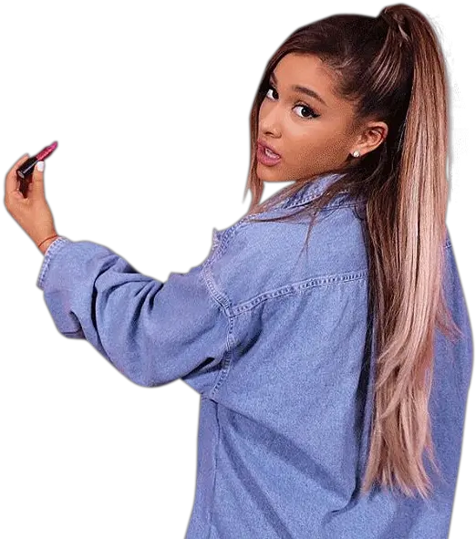 Download Ariana Grande In Blue Pullover Ariana Grande Transparent Png Ariana Grande Png