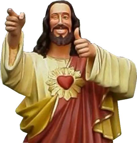 Jesus Dogma Buddy Christ Thumb Signal Jesus Christ Funny Png Jesus Transparent Background