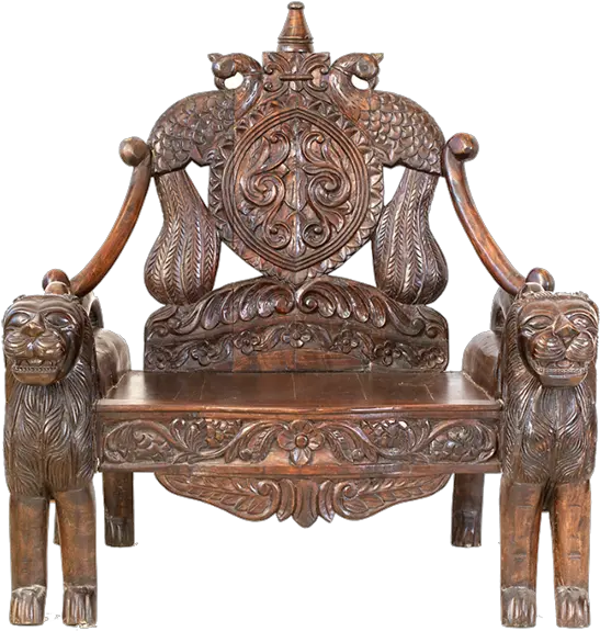 Indian King Chair King Chair Wood Png King Chair Png