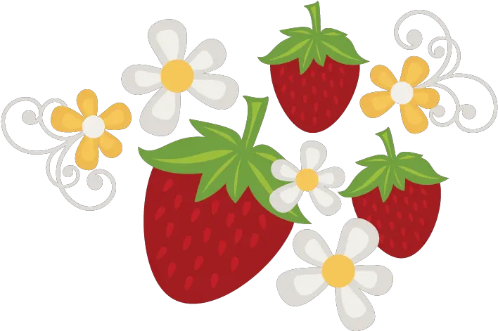 Library Of Strawberry Flower Picture Freeuse Png Strawberry Flower Cartoon Strawberry Clipart Png