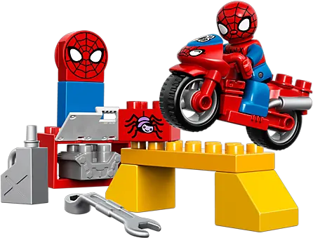 Lego Spider Man Webbike Workshop 10607 Lego Duplo Spiderman Bike Png Spider Man Web Png