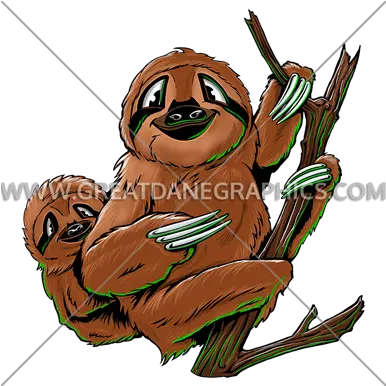 Sloth With Baby Production Ready Artwork For T Shirt Printing Cartoon Png Sloth Transparent Background