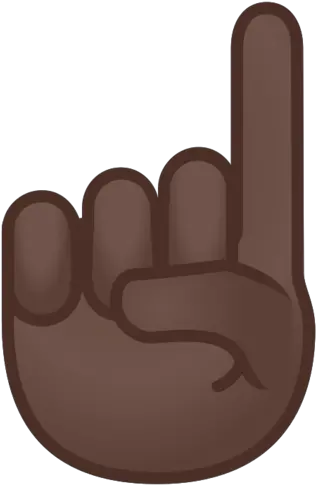 Dark Skin Tone Emoji Black Emoji 1 Finger Png Finger Emoji Png