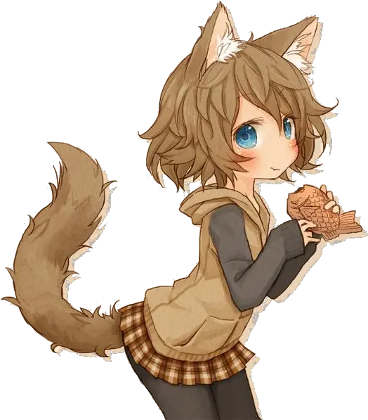 Anime Cat Girl Brown Clipart Brown Hair Catgirl Anime Png Anime Cat Png