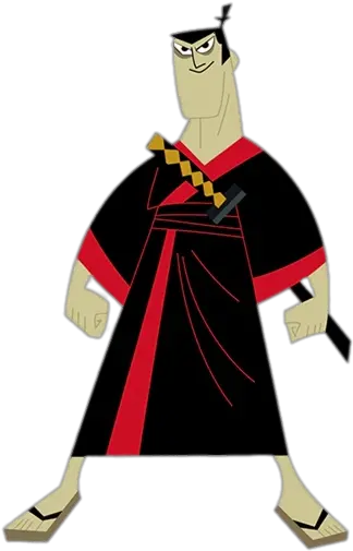 Samurai Jack In Black And Red Kimono Transparent Samurai Jack Png Samurai Jack Png