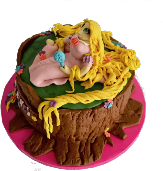 Tree Log Png Rapunzel Chocolate Birthday Cake With Edible Rapunzel Cake Rapunzel Transparent Background