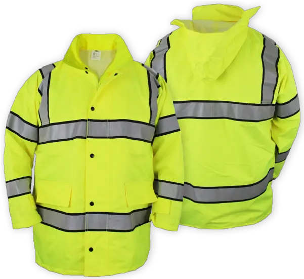 High Visibility Raincoat With Reflective Stripes Lime Green Reflective Shirt Roblox Template Png Raincoat Icon