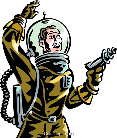 Astronaut With Ray Gun Science Fiction Science Fiction Clipart Png Ray Gun Png