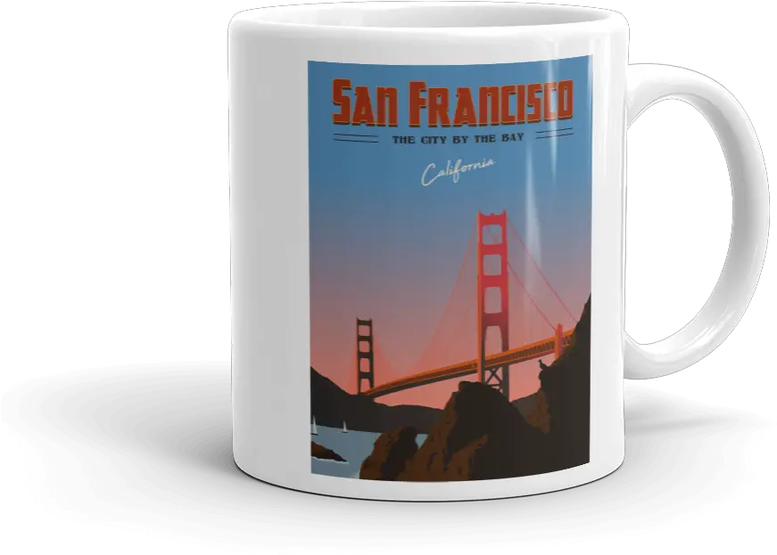 San Francisco California The City By Bay Coffee Mug 11oz Magic Mug Png Starbucks Global Icon Mugs