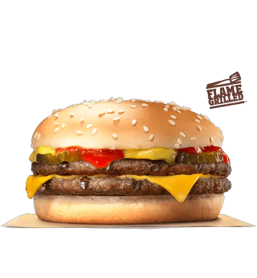 Double Cheeseburger Double Cheese Burger King Full Size Cheese Burger King Burger Png Burger King Png