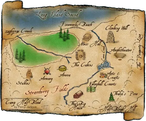 Greekcampers Percy Jackson Maps Of Camp Half Blood Png Camp Half Blood Logo