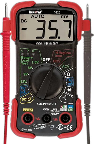 Auto Ranging Dmm 3320 Multimetro Digital Innova 3306 Png Dead Battery Icon