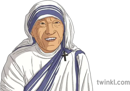 St Mother Theresa Ver 1 Illustration Twinkl Senior Citizen Png Mother Teresa Icon