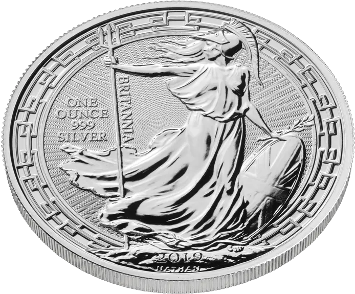 Britannia 2019 Oriental Border 1 Oz Silver Bullion Coin Britannia 2019 1 Oz Silver Coin Png Silver Border Png