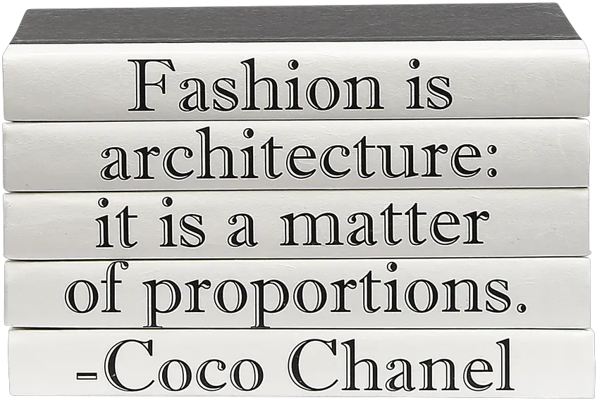 5 Vol Fashion Is Architecture Coco Chanel Quote Black Covers 95 Wide Approx 625 Tall Number Png Coco Chanel Logo Png