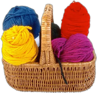 Basket With Balls Of Wool Transparent Png Ball Yarn