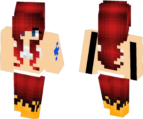 Download Erza Scarlet Minecraft Skin For Free Kaguya Houraisan Minecraft Skin Png Erza Scarlet Png