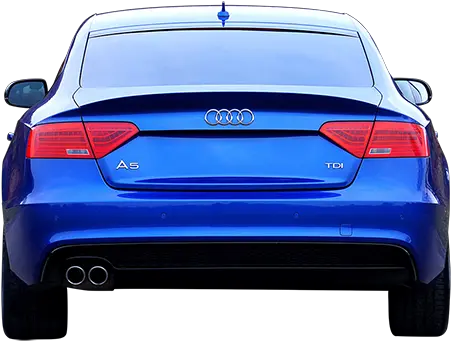Back Elevation Of Blue Audi Immediate Entourage Car Back Side Png Car Back Png