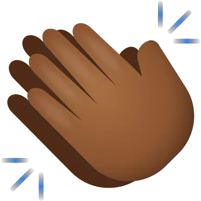 Clapping Hands Medium Dark Skin Tone Sign Language Png Hand Clapping Icon