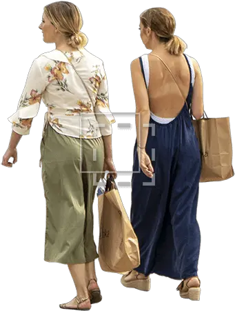 Women With Shopping Bags And Flowing Summer Clothes Entourage People Shopping Png Shopping Png
