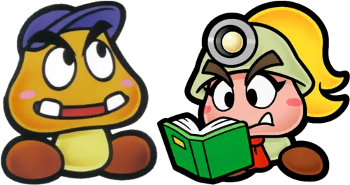 Goomba With A Hat Bandana Dee Goomba With A Hat Full Paper Mario Thousand Year Door Characters Png Goomba Png