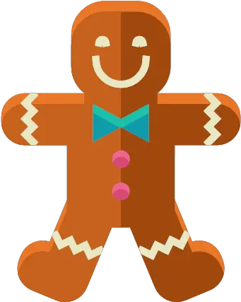 Dessert Gingerbread Man Sweets Icon Flat Christmas Icons Png Gingerbread Man Png