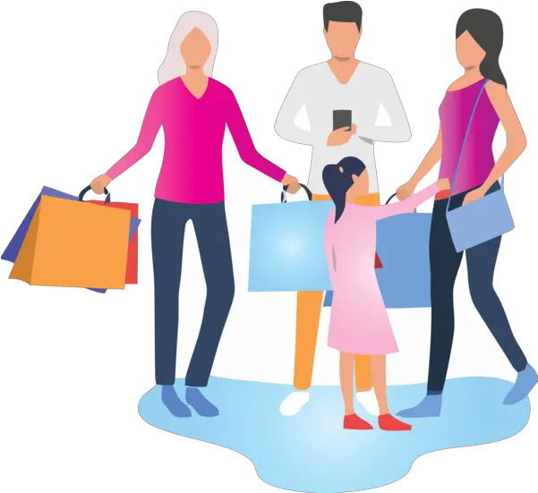 Family Day People Standing Sharing For Consumer Vector Png People Standing Png