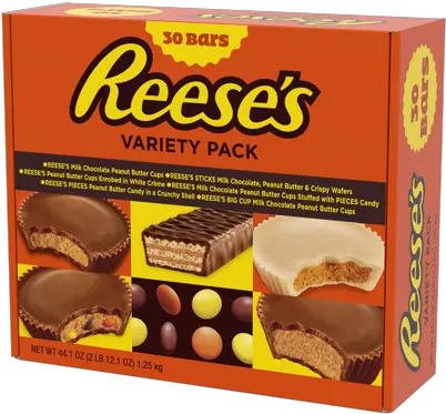 Reeseu0027s Holiday Peanut Butter Candy Bar Variety Gift Pack Png Bars