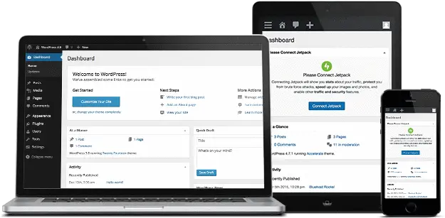 Wordpress Hosting Guide Bluehost Resource Center Wordpress Dashboard In Laptop Png Wordpress Icon List