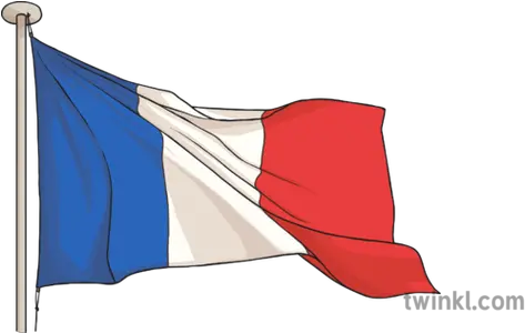 Fluttering French Flag Illustration Twinkl French Flag Twinkl Png French Flag Png