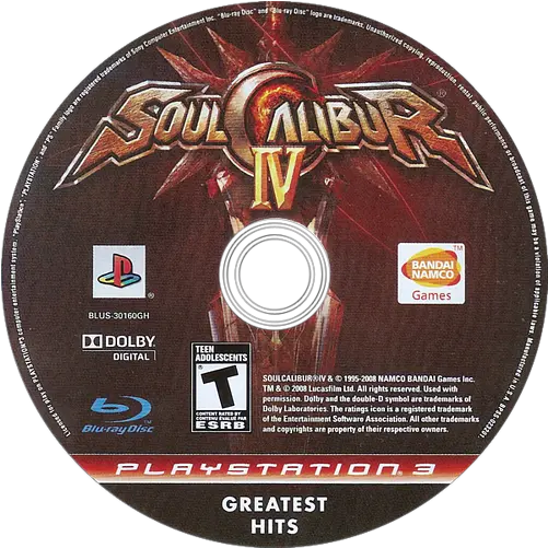 Blus30160 Soul Calibur Iv Need For Speed Undercover Disc Png Soul Calibur Logo