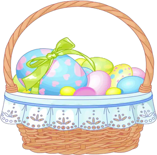 Fruit Basket Png Easter Basket Transparent Background Easter Eggs Transparent Background