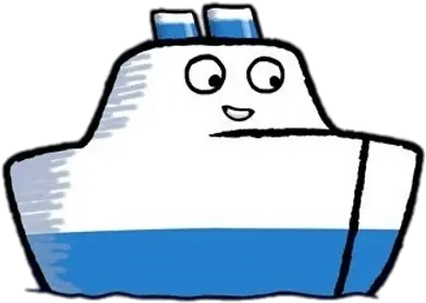 Toot The Tiny Tugboat Stickpng Transparent Ferry Cartoon Wave Png