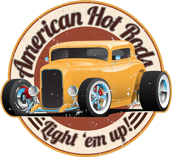American Hot Rods Light U0027em Up Vintage Car Illustration Throw Pillow Automotive Paint Png Vintage Hotrod Icon