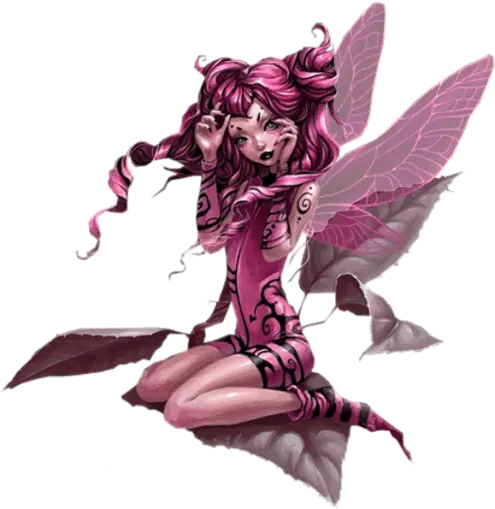 Pink Fairy Sitting Png Official Psds Fairy Fairy Png