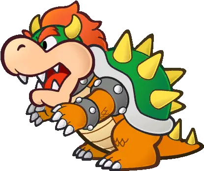 Cute Video Games Game Character Of The Day Paper Bowser Color Splash Png Video Game Characters Png