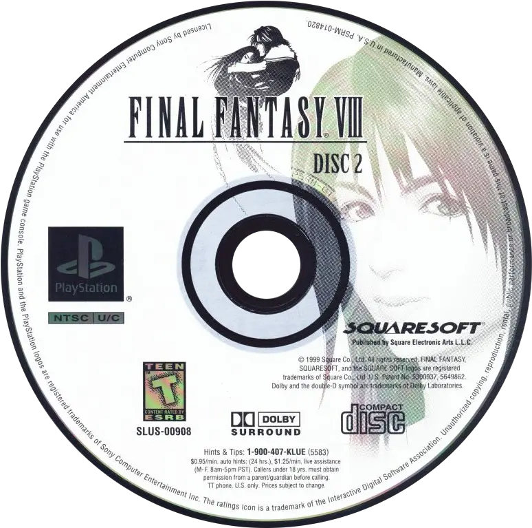 Final Fantasy Viii Details Final Fantasy Viii Playstation Disc2 Png Final Fantasy 8 Logo