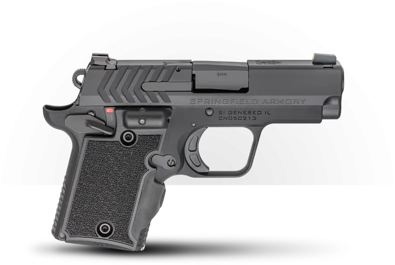 911 3 9mm Handgun W Viridian Grip Laser Nitride Springfield 911 9mm With Hogue Grips Png Hand Gun Png