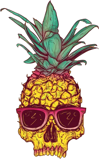 Free Download Transparent Pineapple Tumblr 500x713 For Cool Pineapple Skull Png Pineapple Transparent