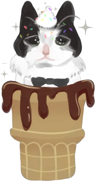 Pin Sad Cat Eating Ice Cream Png Sad Cat Png