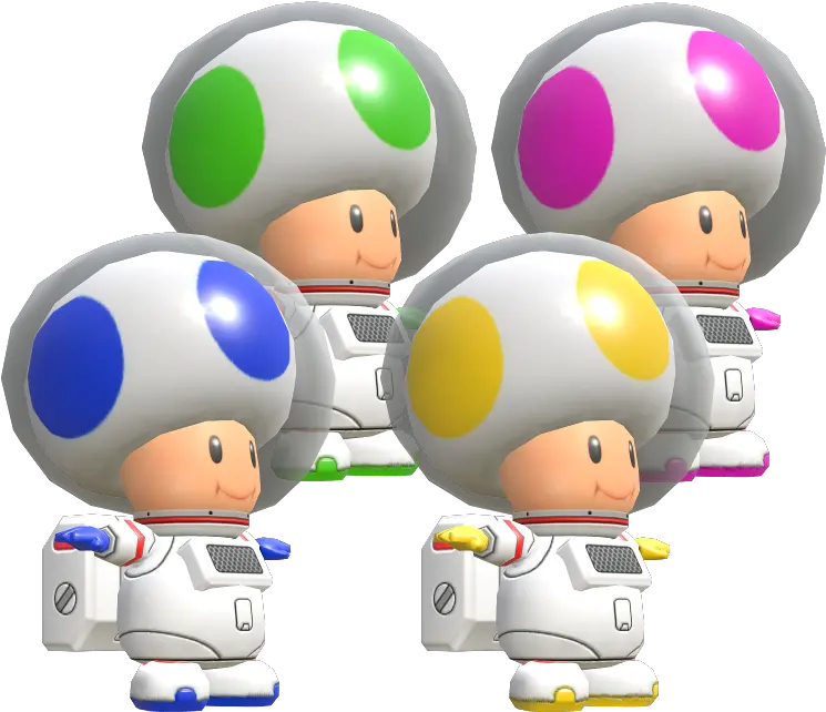 Wii U Mario Kart 8 Toad Space Suit The Models Resource Super Mario Space Toad Png Space Suit Png