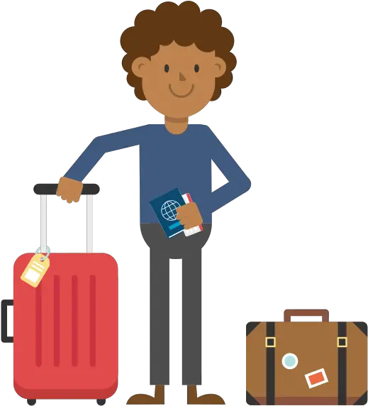 Fileblack Man Traveling With Luggage Cartoon Vectorsvg Man With Suitcase Clipart Png Bags Png