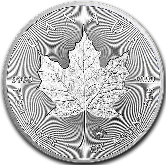 Canada 2019 Maple Leaf Incuse Ag9999 1oz Kurowski Metals Incuse Maple Leaf Coin Png Canada Maple Leaf Png