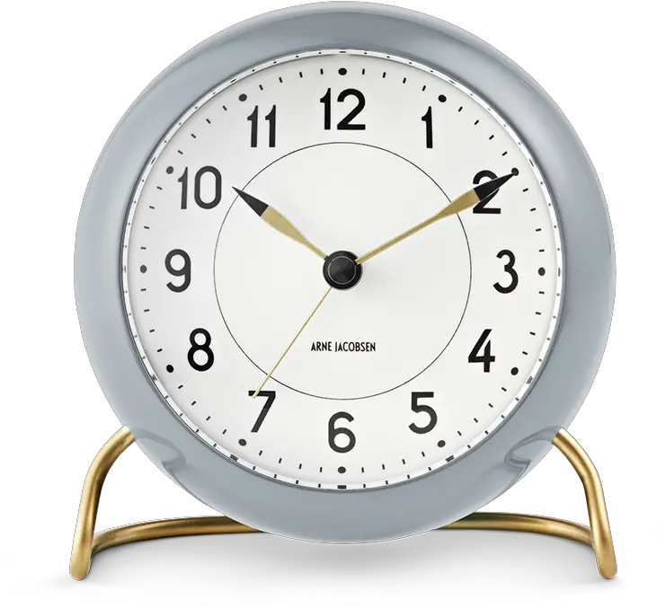 White Clock Png Station Table Clock H12 Grey White Station Arne Jacobsen Alarm Clock Alarm Clock Png