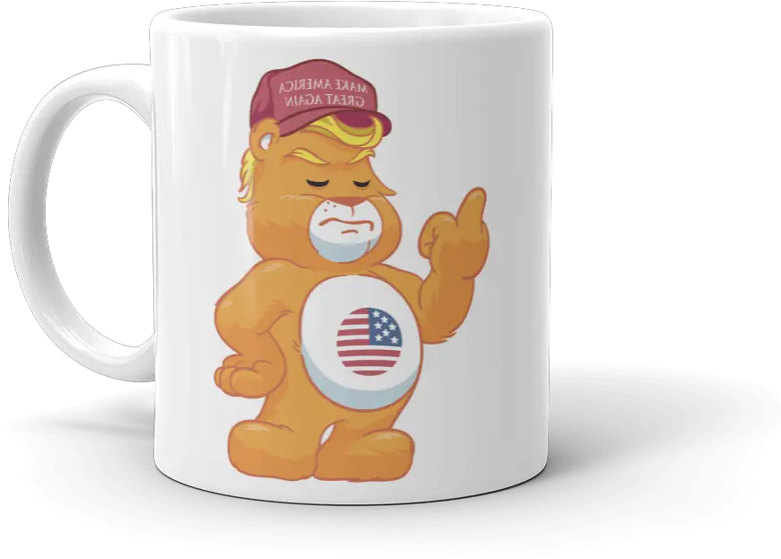 Hilarious Trump Supporter Donu0027t Care Bear With Maga Hat Mug Adult Mug Png Make America Great Again Hat Png