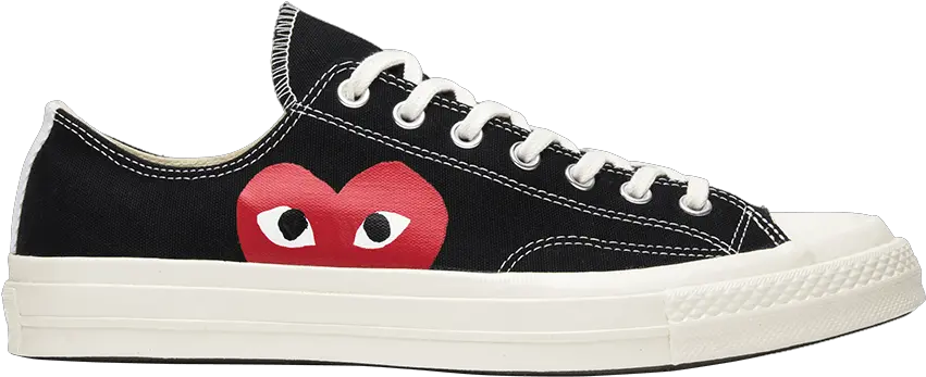 Comme Des Garçons Play X Chuck 70 Low U0027black Whiteu0027 Comme Des Garcons Play Black Converse Png Converse Png